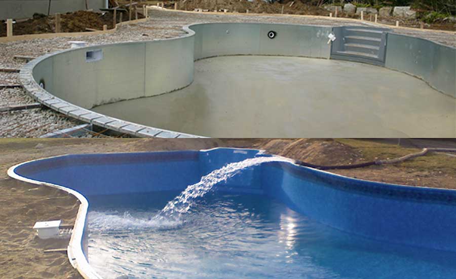 piscina acero y liner